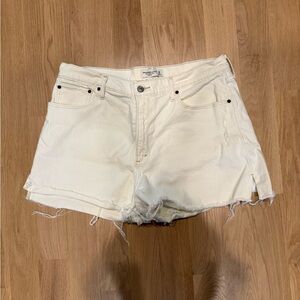 Abercrombie & Fitch Curve Love High Rise Mom Jean Shorts